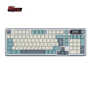 Teclado para Mac y Windows Royal Kludge RKS98 ISO-ES RGB Hot-Swappable Switch Chartreuse Wireless Light Cloud
