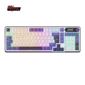 Teclado para Mac y Windows Royal Kludge RKS98 ISO-ES RGB Hot-Swappable Switch Chartreuse Wireless Blackberry