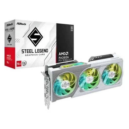 Tarjeta Gráfica ASRock Radeon RX 9060 XT Steel Legend OC | 16 GB GDDR6