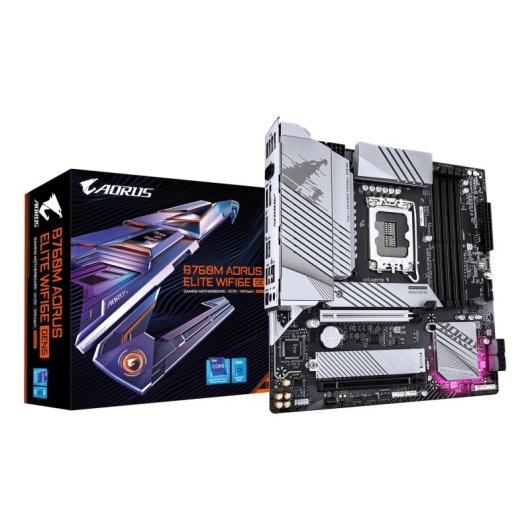 Placa Base GIGABYTE B760M AORUS ELITE WIFI6E GEN5 | LGA1700 | DDR5 | Wi-Fi 6E | PCIe 5.0