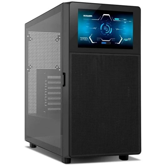 Caja Gaming Nox Hummer BIOS Negra con Pantalla LCD de 8″