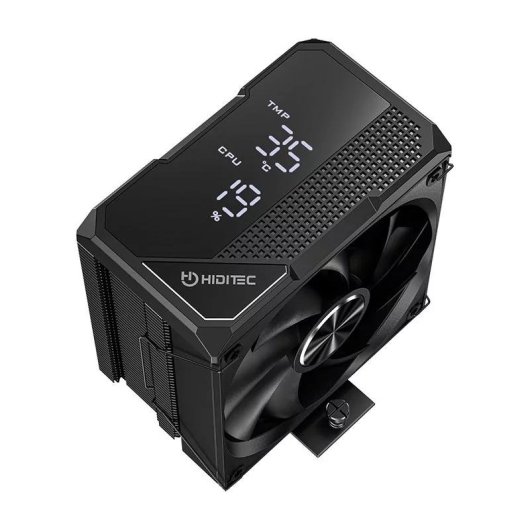 Disipador CPU Hiditec DC20 PRO | Pantalla Digital RGB | 120 mm PWM | 6 Heatpipes | 240 W