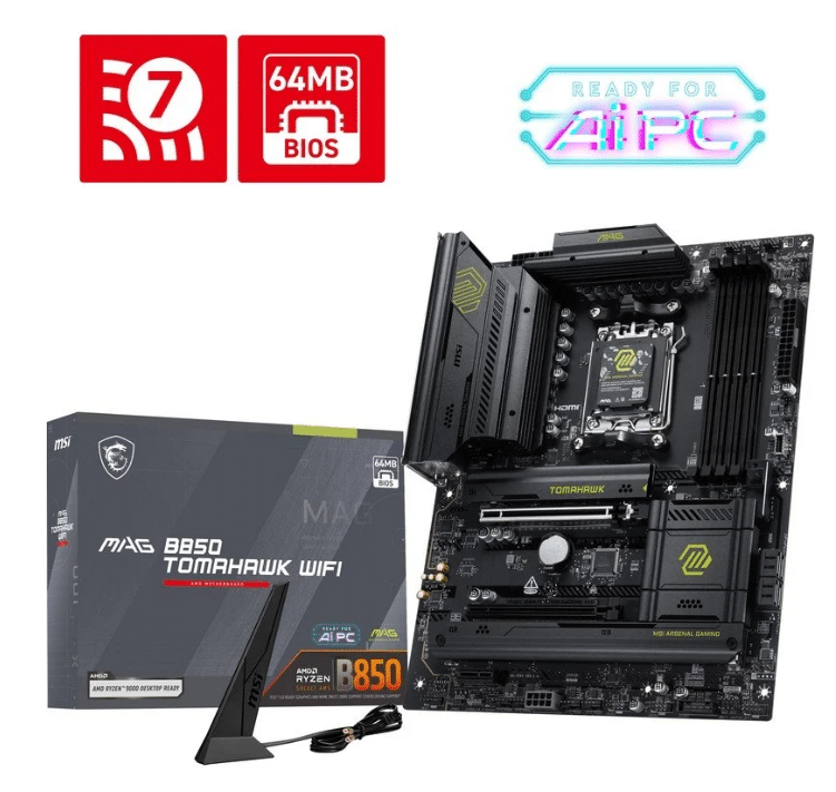 Placa Base MSI MAG B850 TOMAHAWK WIFI AM5 DDR5 Wi-Fi 7 ATX