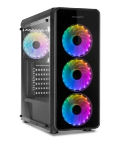 Caja Gaming Nox Hummer TGM Negra con 4 Ventiladores ARGB