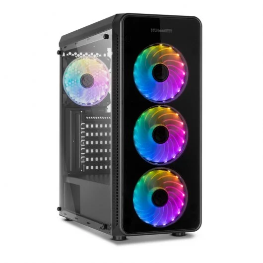 Caja Gaming Nox Hummer TGM Negra con 4 Ventiladores ARGB