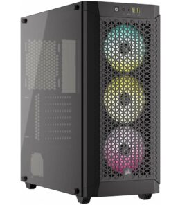 Corsair 480T RGB Airflow Negra – Caja ATX con Cristal Templado y 3 Ventiladores RGB