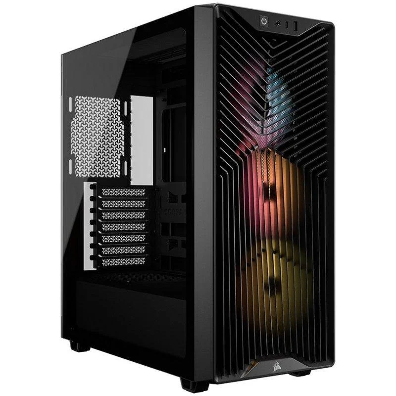 Corsair 3200D RS ARGB Negra – Caja ATX con Cristal Templado, 3 Ventiladores ARGB y USB-C