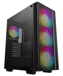 DeepCool MATREXX 55 MESH V4 C Negra – Caja ATX con Cristal Templado y 4 Ventiladores ARGB