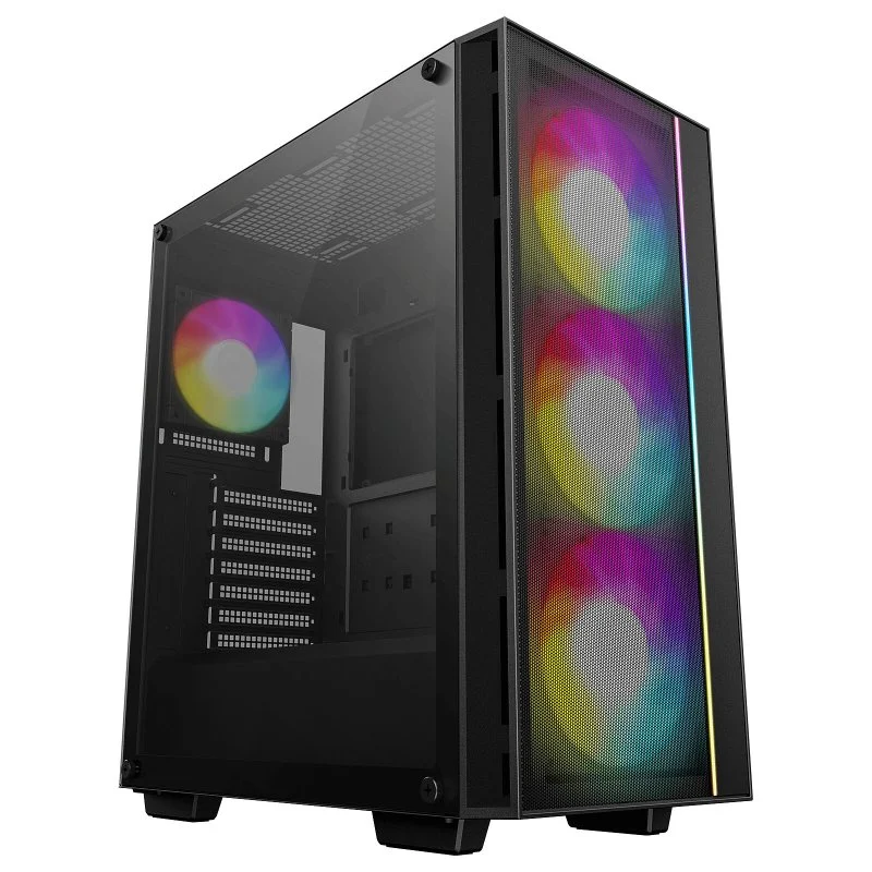 DeepCool MATREXX 55 MESH V4 C Negra – Caja ATX con Cristal Templado y 4 Ventiladores ARGB