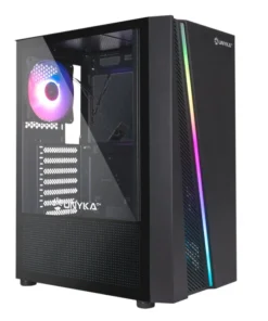 UNYKAch Glayze Caja PC ATX Negra RGB Cristal Templado USB 3.0