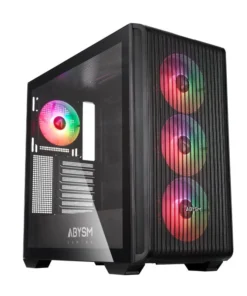 Abysm Danube Kamp BX300 Negra – Caja Full Tower con Cristal Templado, 4 Ventiladores ARGB y USB-C