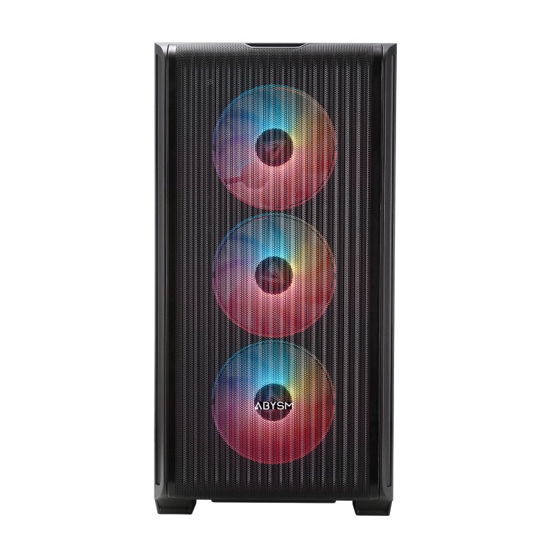 Abysm Danube Kamp BX300 Negra – Caja Full Tower con Cristal Templado, 4 Ventiladores ARGB y USB-C - Imagen 2