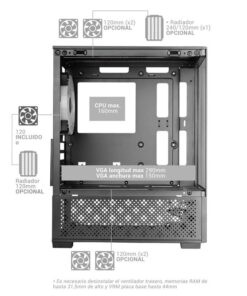 Mars Gaming MC-SE2 Mini Tower Negro - Imagen 3