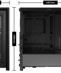 Corsair FRAME 4000D RS ARGB Negra – Caja ATX Modular con 3 Ventiladores ARGB - Imagen 3